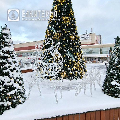 Искусственная уличная елка с комплектом оформления Метеор, высота 8 м